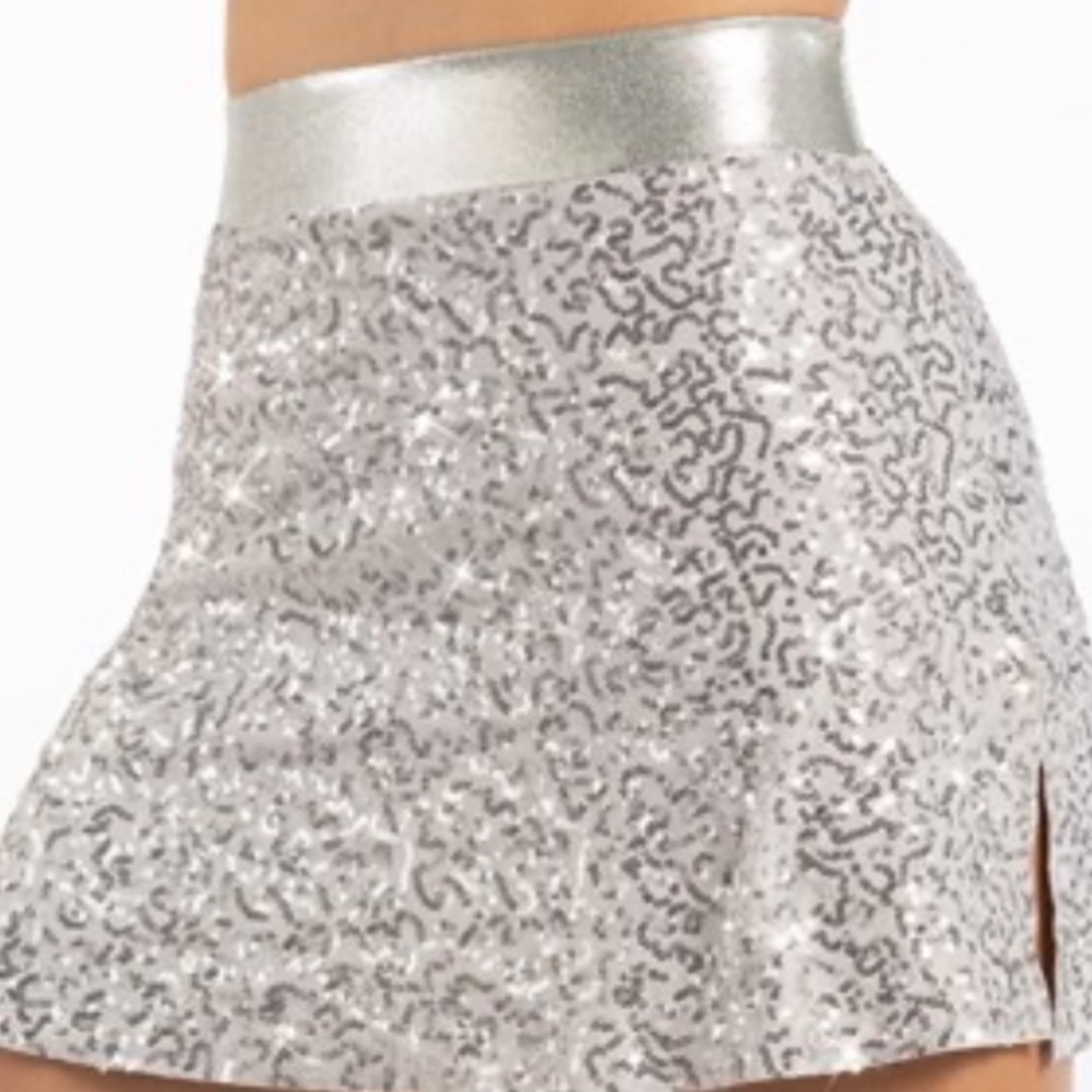 Balera Dance, Talent Silver Skirt New Adult XL